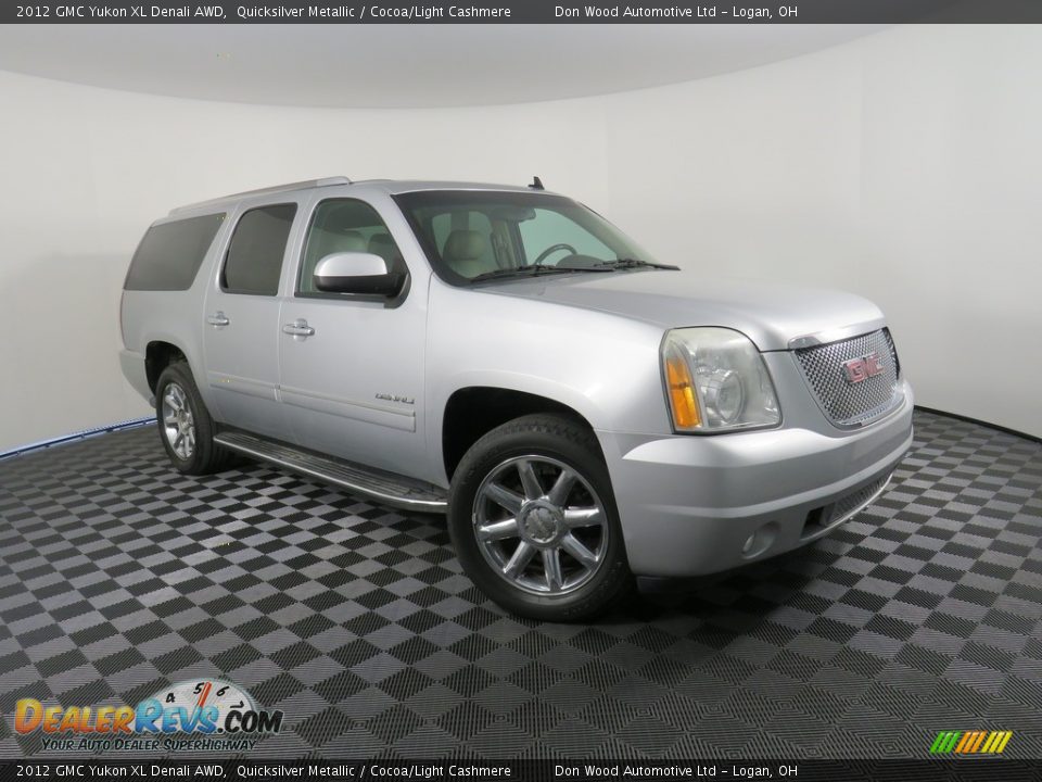 2012 GMC Yukon XL Denali AWD Quicksilver Metallic / Cocoa/Light Cashmere Photo #7