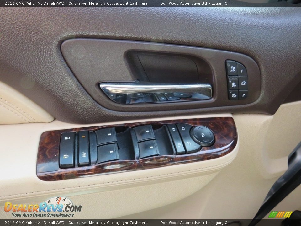 2012 GMC Yukon XL Denali AWD Quicksilver Metallic / Cocoa/Light Cashmere Photo #22
