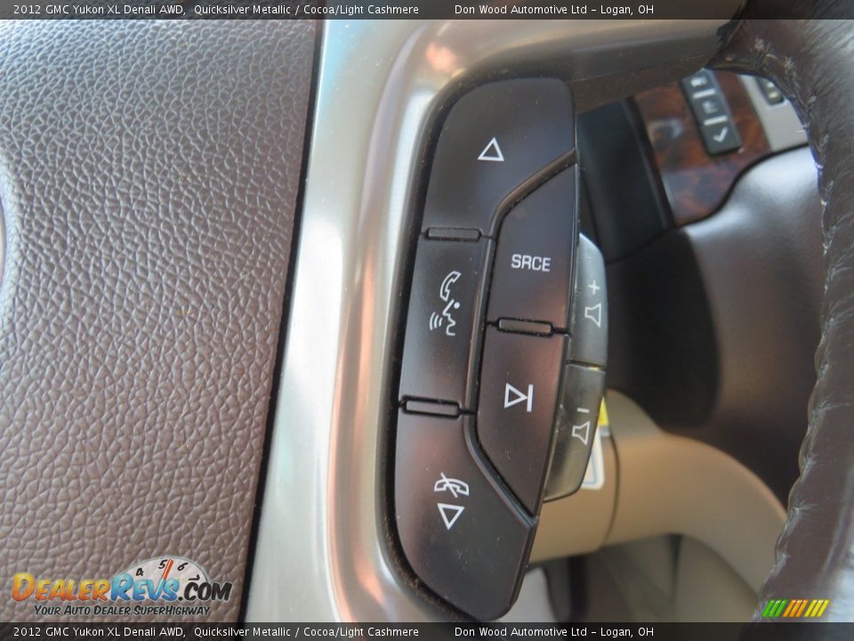 2012 GMC Yukon XL Denali AWD Quicksilver Metallic / Cocoa/Light Cashmere Photo #29