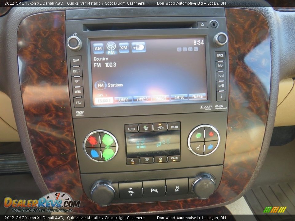 2012 GMC Yukon XL Denali AWD Quicksilver Metallic / Cocoa/Light Cashmere Photo #31