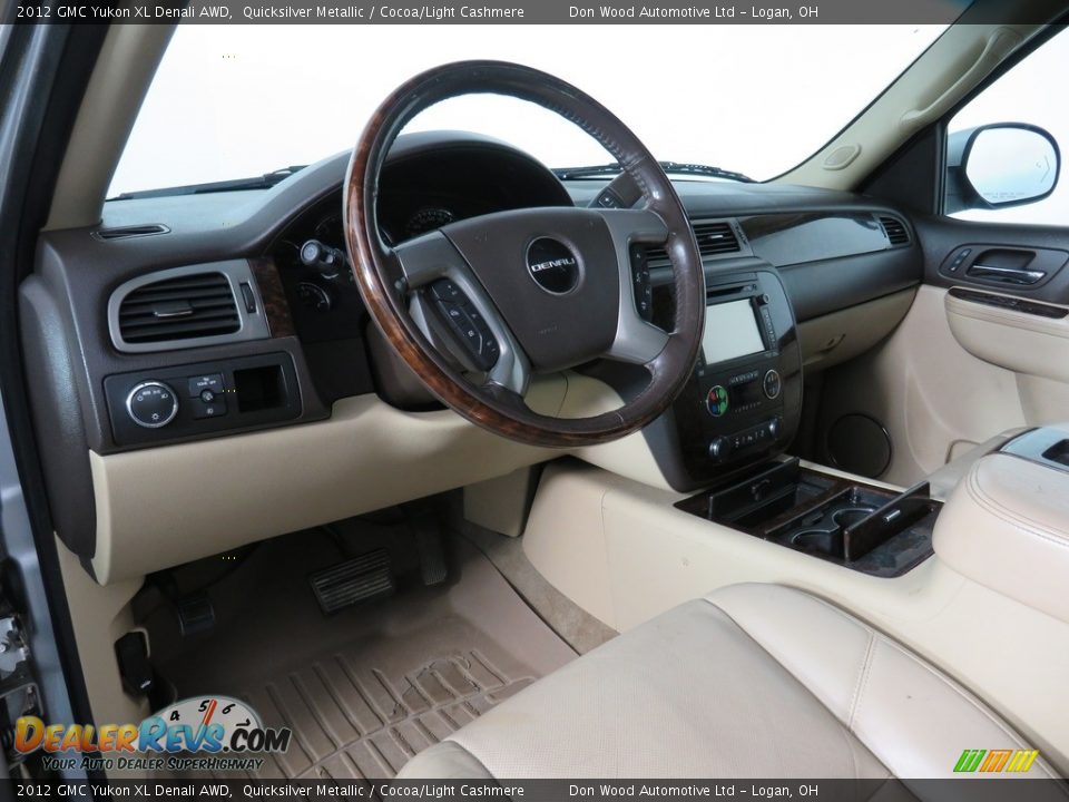 2012 GMC Yukon XL Denali AWD Quicksilver Metallic / Cocoa/Light Cashmere Photo #33