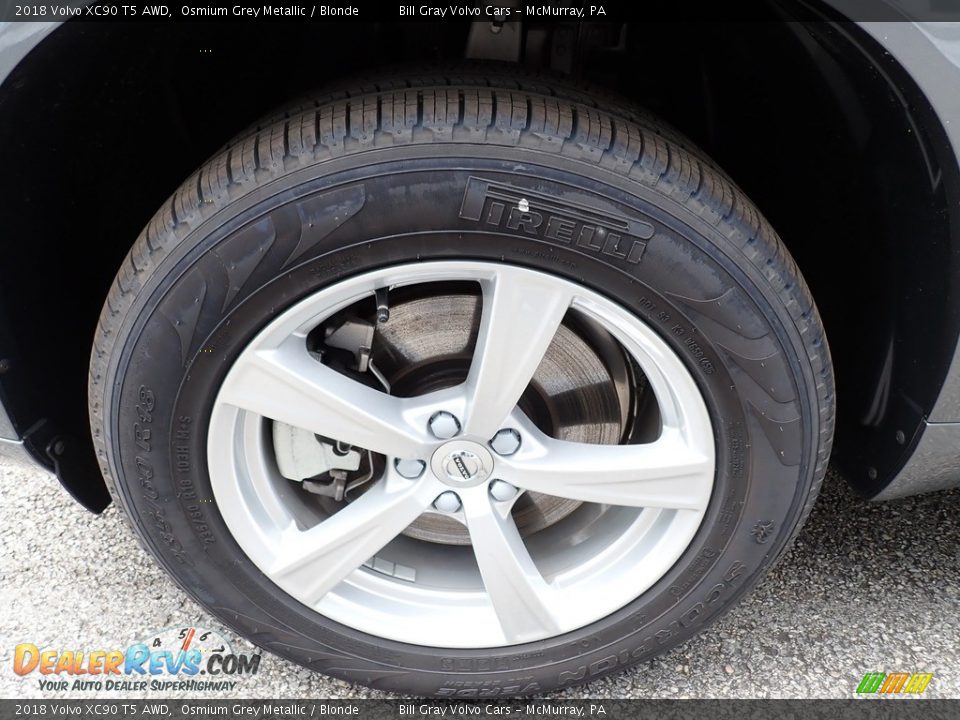2018 Volvo XC90 T5 AWD Osmium Grey Metallic / Blonde Photo #10