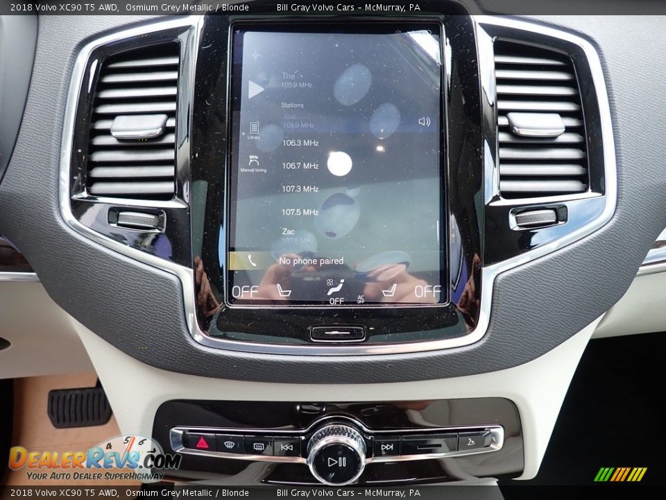 2018 Volvo XC90 T5 AWD Osmium Grey Metallic / Blonde Photo #24