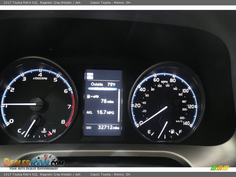 2017 Toyota RAV4 XLE Magnetic Gray Metallic / Ash Photo #9