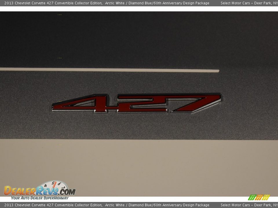 2013 Chevrolet Corvette 427 Convertible Collector Edition Arctic White / Diamond Blue/60th Anniversary Design Package Photo #13