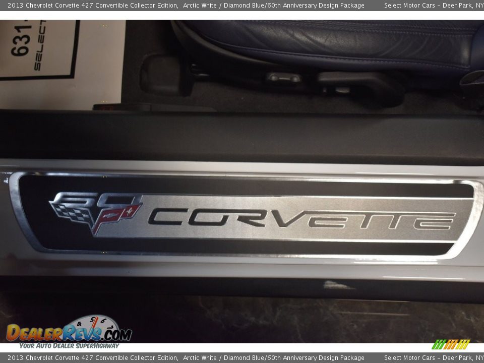 2013 Chevrolet Corvette 427 Convertible Collector Edition Arctic White / Diamond Blue/60th Anniversary Design Package Photo #25