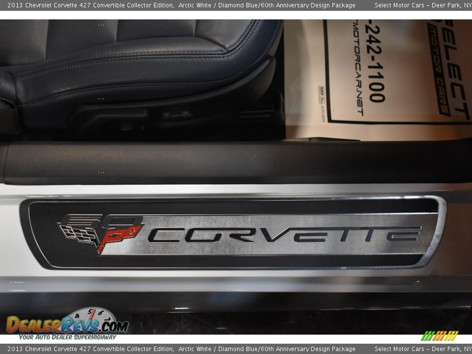 2013 Chevrolet Corvette 427 Convertible Collector Edition Arctic White / Diamond Blue/60th Anniversary Design Package Photo #26