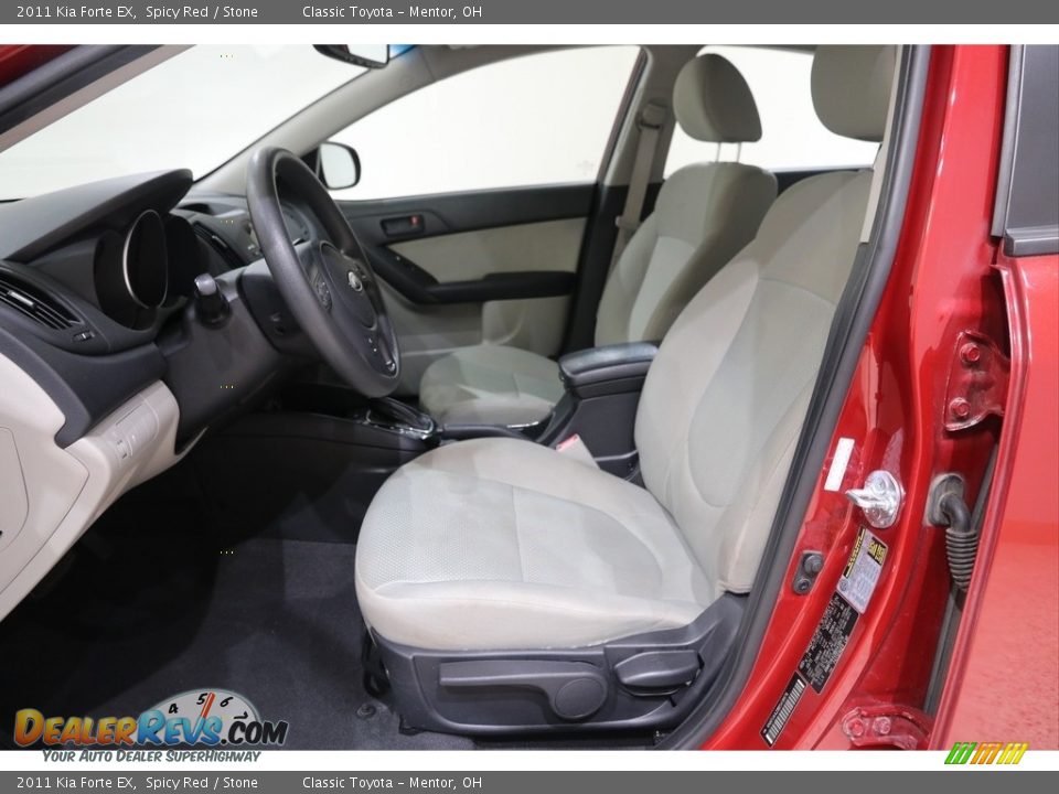 2011 Kia Forte EX Spicy Red / Stone Photo #6