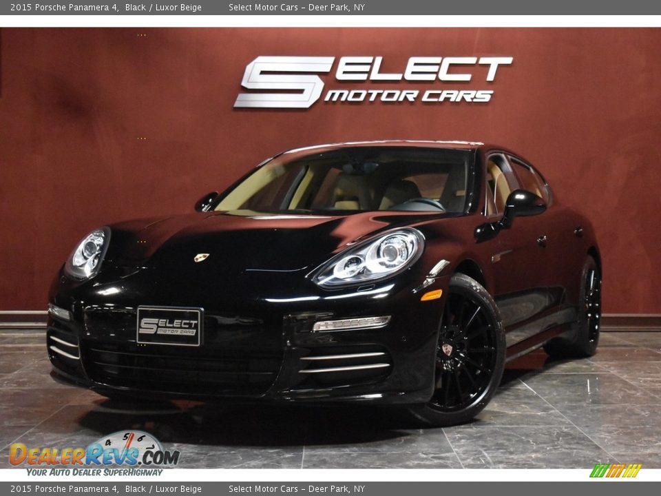 2015 Porsche Panamera 4 Black / Luxor Beige Photo #1