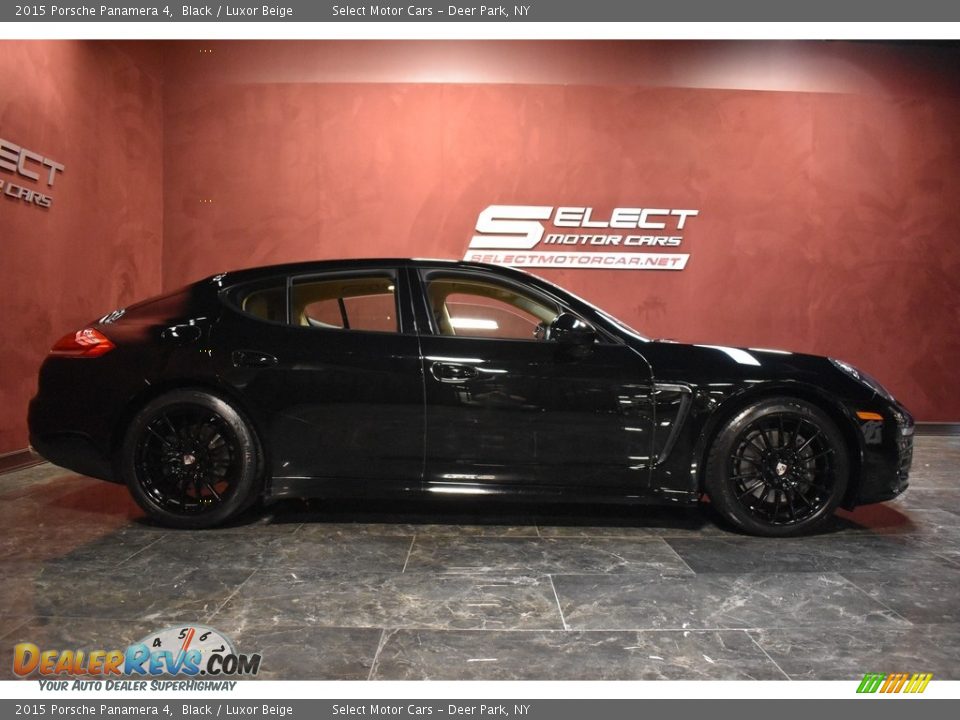 2015 Porsche Panamera 4 Black / Luxor Beige Photo #3