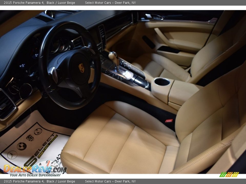 2015 Porsche Panamera 4 Black / Luxor Beige Photo #5