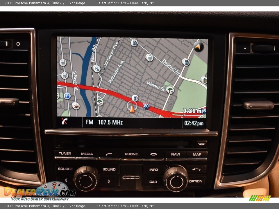 2015 Porsche Panamera 4 Black / Luxor Beige Photo #6