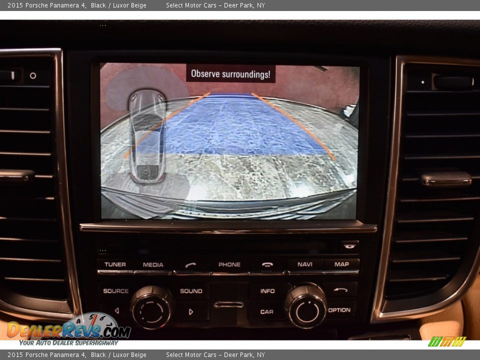 2015 Porsche Panamera 4 Black / Luxor Beige Photo #7