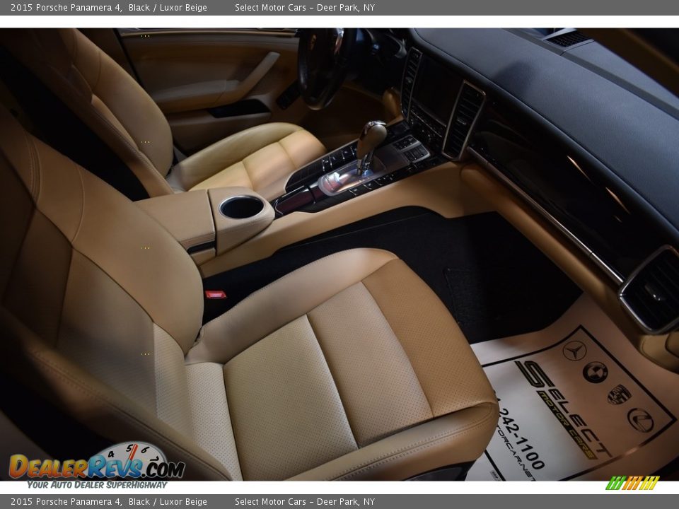 2015 Porsche Panamera 4 Black / Luxor Beige Photo #8