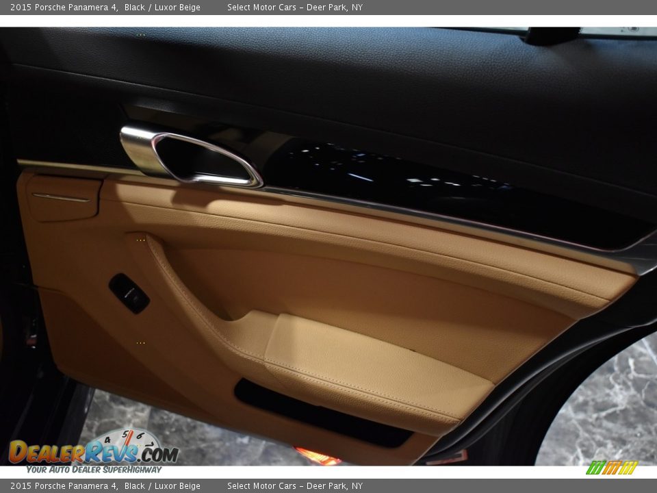 2015 Porsche Panamera 4 Black / Luxor Beige Photo #13