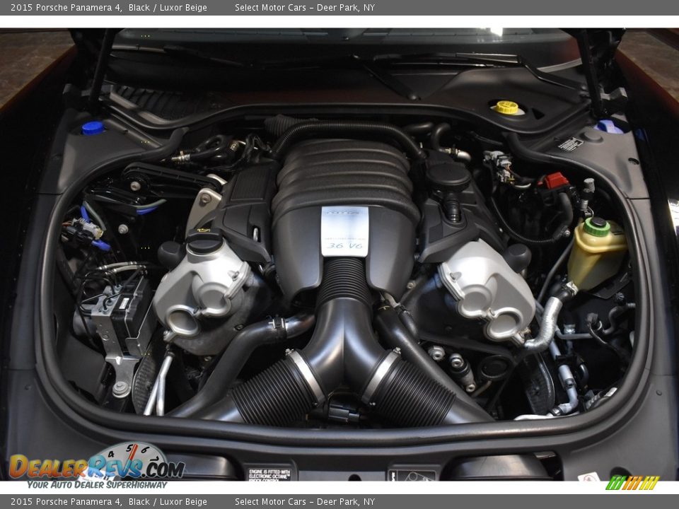 2015 Porsche Panamera 4 Black / Luxor Beige Photo #14
