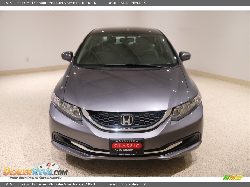 2015 Honda Civic LX Sedan Alabaster Silver Metallic / Black Photo #2