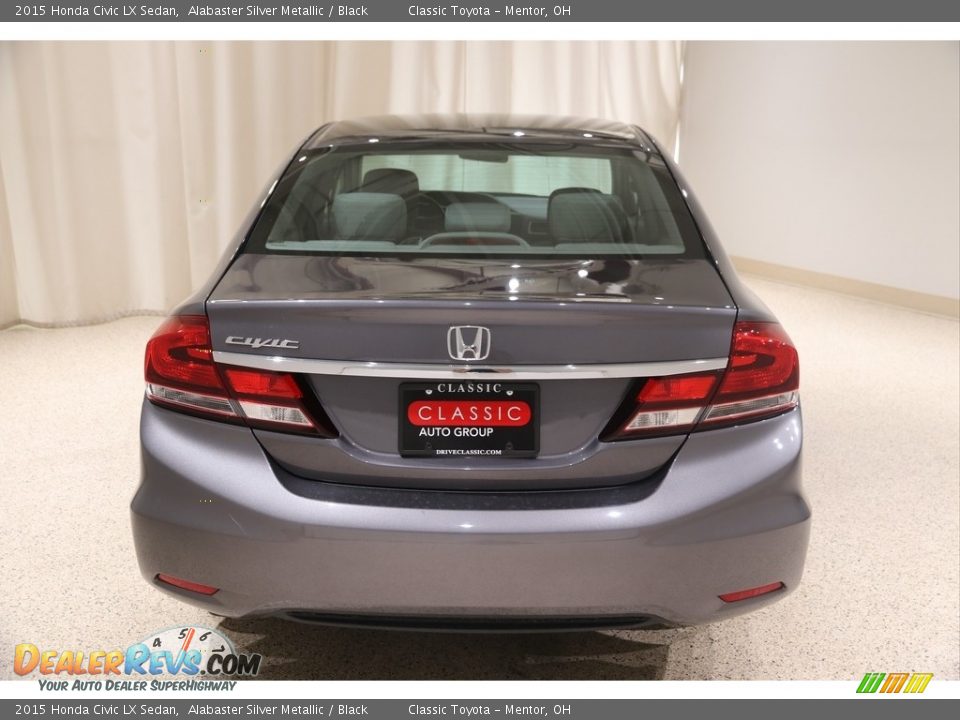 2015 Honda Civic LX Sedan Alabaster Silver Metallic / Black Photo #4