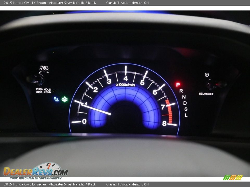 2015 Honda Civic LX Sedan Alabaster Silver Metallic / Black Photo #10