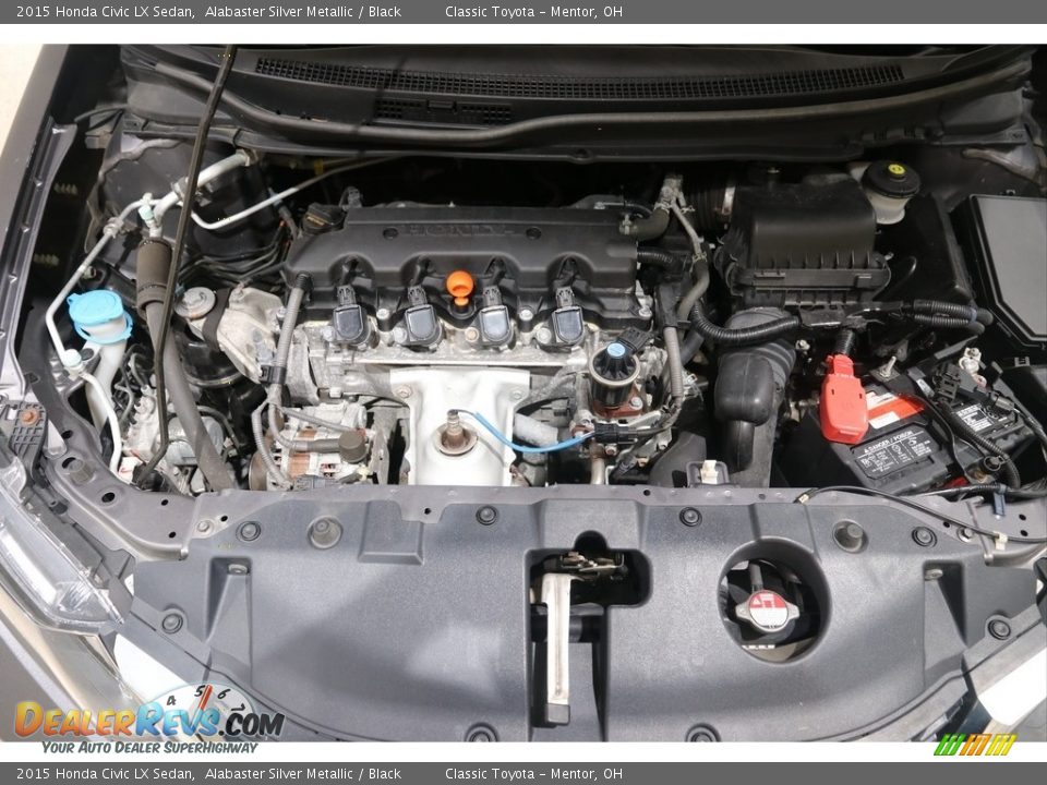 2015 Honda Civic LX Sedan Alabaster Silver Metallic / Black Photo #18