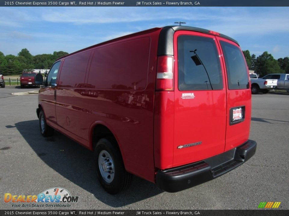 2015 Chevrolet Express 3500 Cargo WT Red Hot / Medium Pewter Photo #3