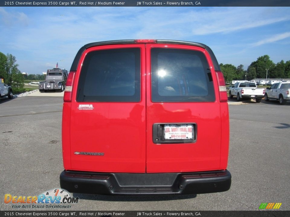 2015 Chevrolet Express 3500 Cargo WT Red Hot / Medium Pewter Photo #4