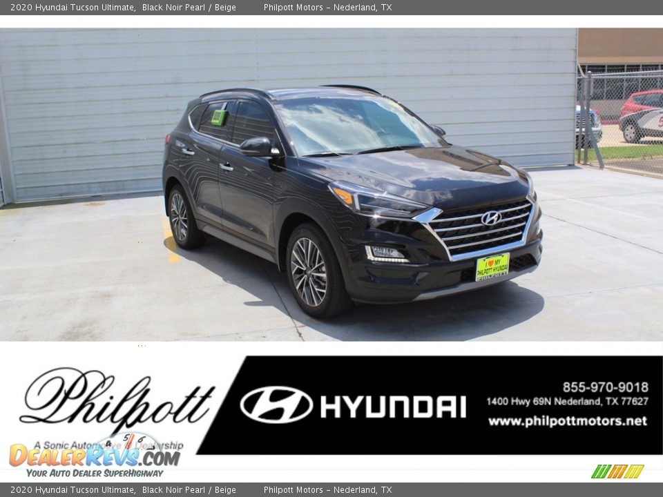 2020 Hyundai Tucson Ultimate Black Noir Pearl / Beige Photo #1