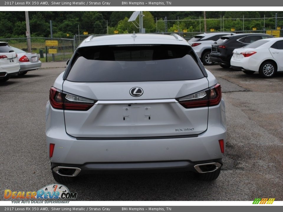 2017 Lexus RX 350 AWD Silver Lining Metallic / Stratus Gray Photo #4