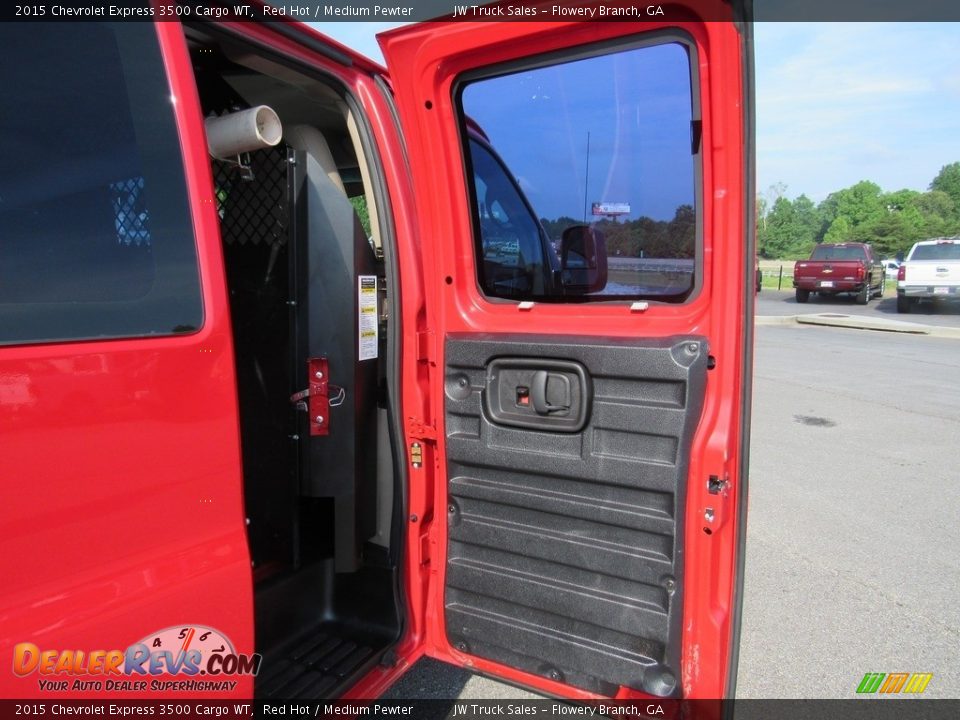 2015 Chevrolet Express 3500 Cargo WT Red Hot / Medium Pewter Photo #20