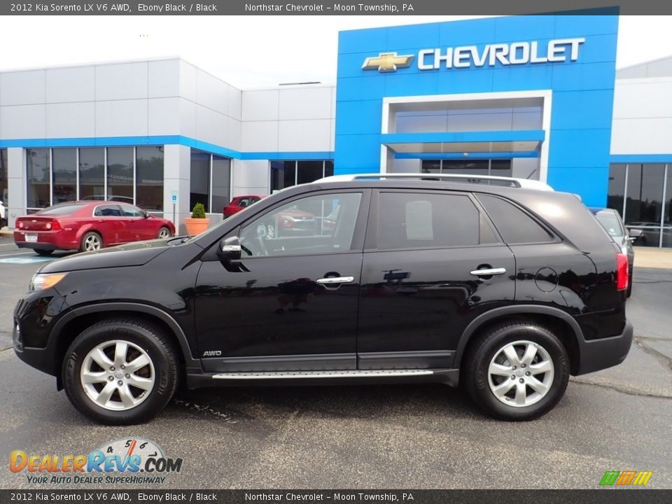 2012 Kia Sorento LX V6 AWD Ebony Black / Black Photo #3