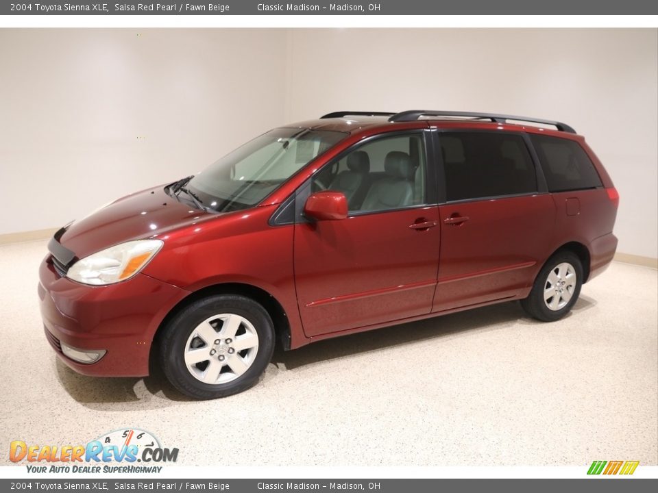 2004 Toyota Sienna XLE Salsa Red Pearl / Fawn Beige Photo #3