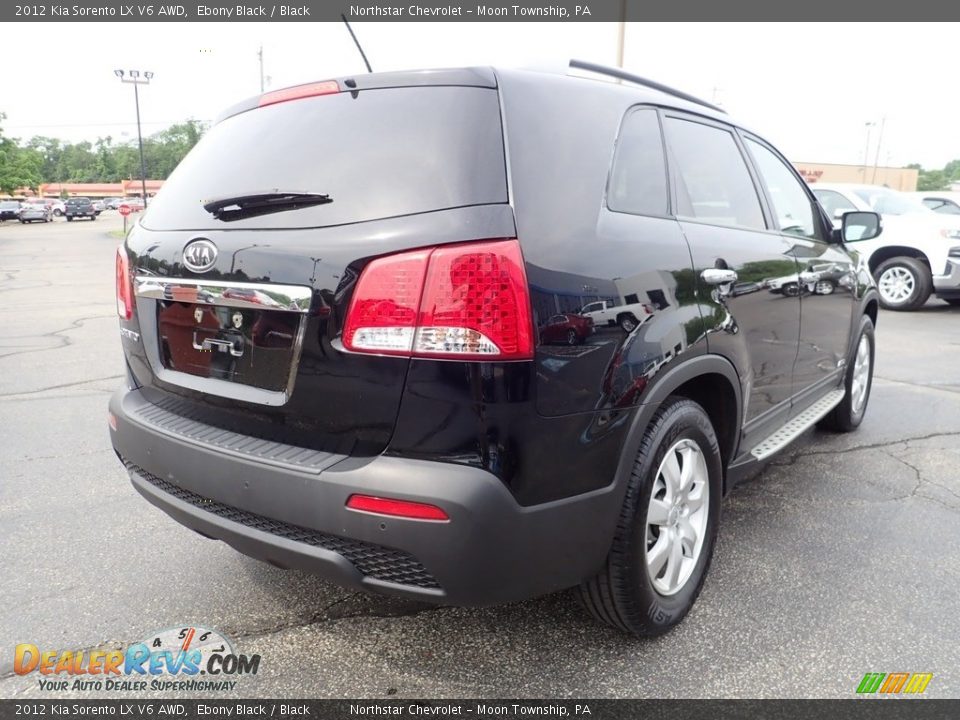 2012 Kia Sorento LX V6 AWD Ebony Black / Black Photo #8