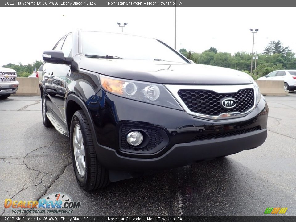 2012 Kia Sorento LX V6 AWD Ebony Black / Black Photo #12