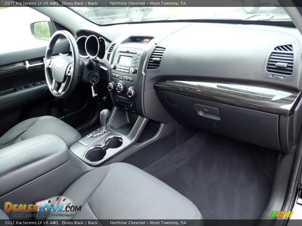 2012 Kia Sorento LX V6 AWD Ebony Black / Black Photo #16