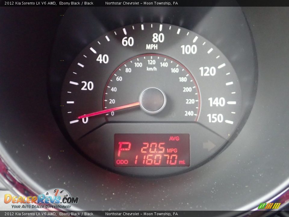 2012 Kia Sorento LX V6 AWD Ebony Black / Black Photo #29