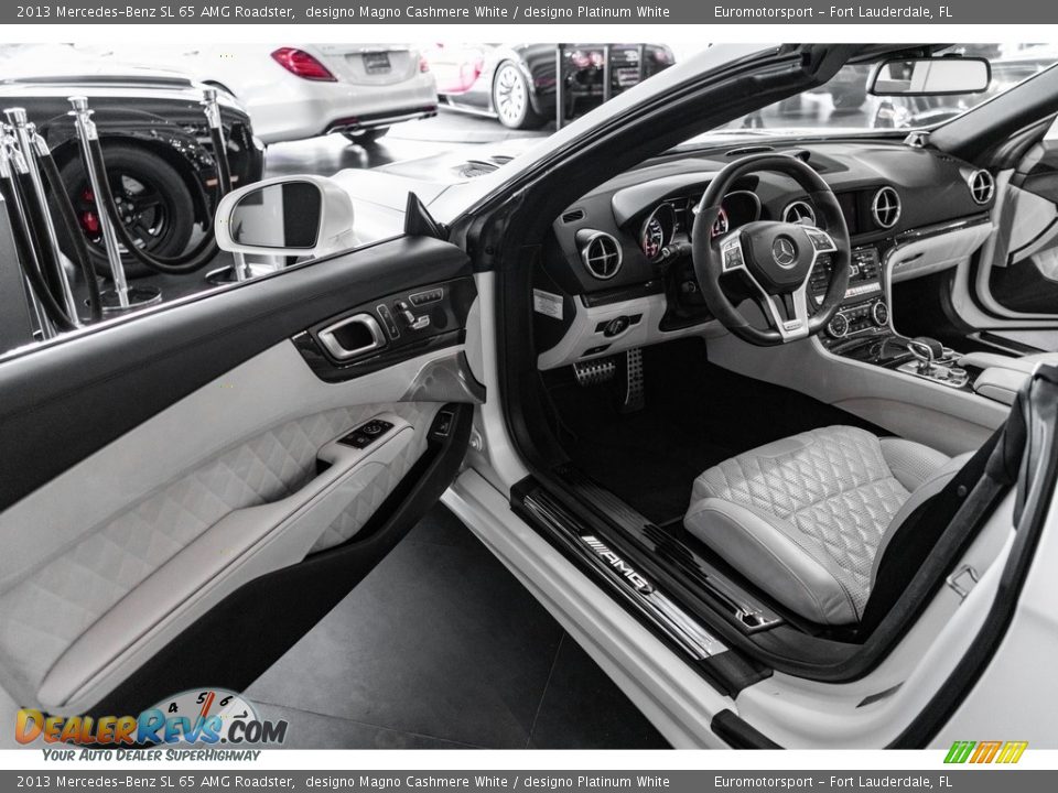 2013 Mercedes-Benz SL 65 AMG Roadster designo Magno Cashmere White / designo Platinum White Photo #19