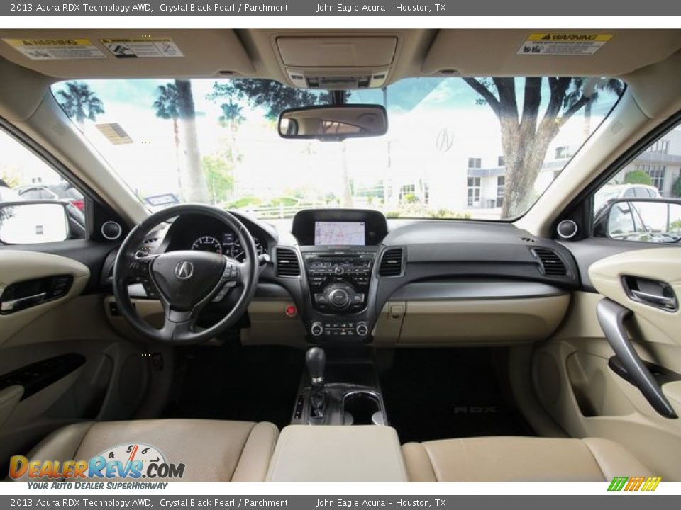 2013 Acura RDX Technology AWD Crystal Black Pearl / Parchment Photo #10
