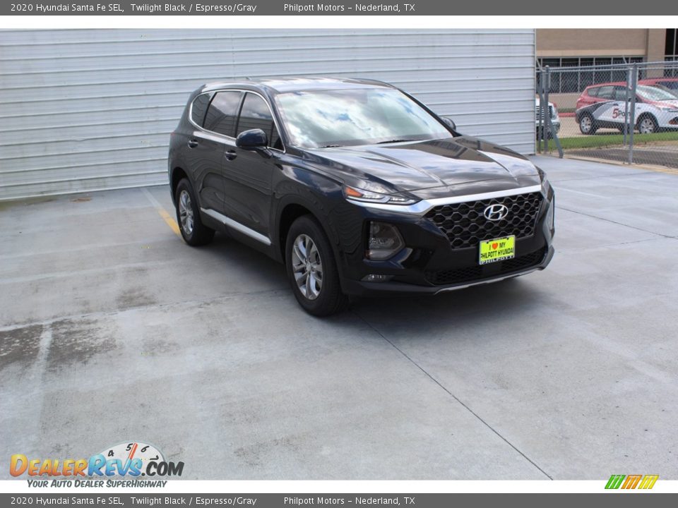 2020 Hyundai Santa Fe SEL Twilight Black / Espresso/Gray Photo #2