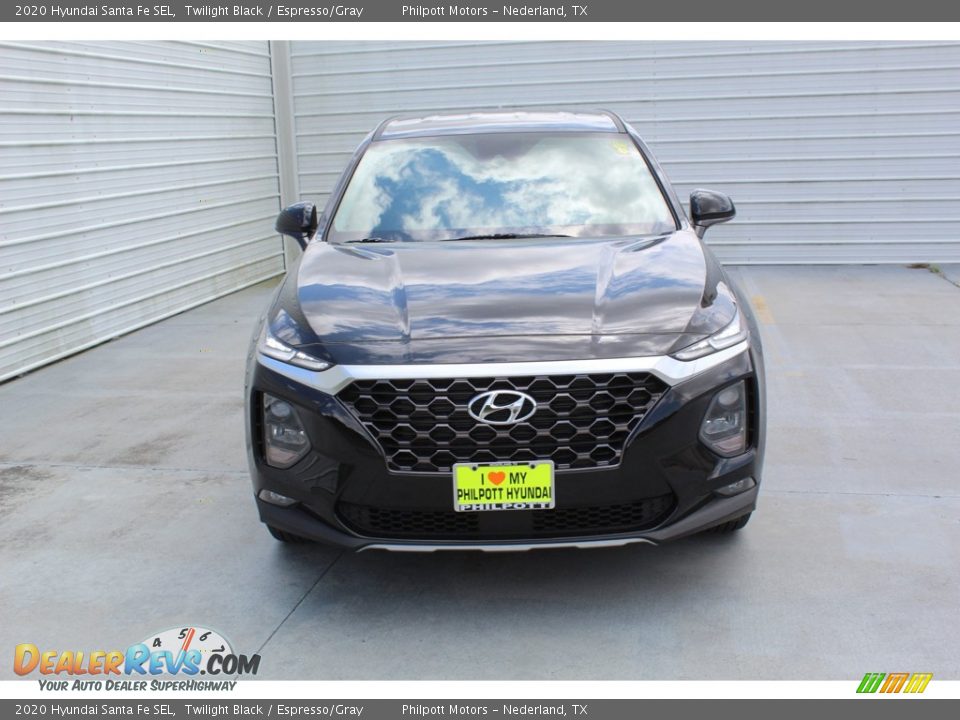 2020 Hyundai Santa Fe SEL Twilight Black / Espresso/Gray Photo #3