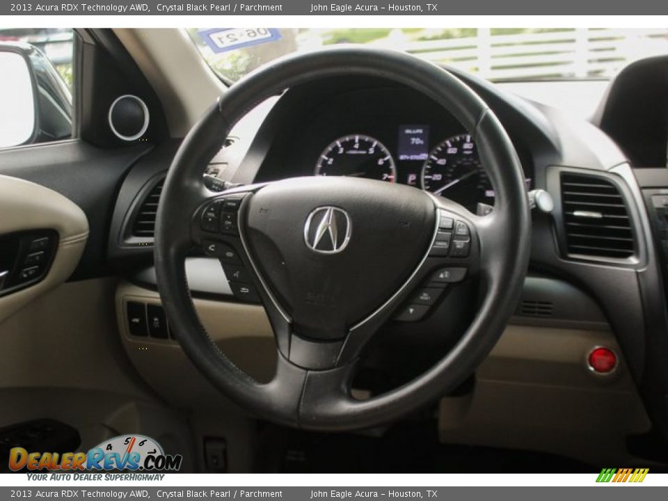 2013 Acura RDX Technology AWD Crystal Black Pearl / Parchment Photo #32