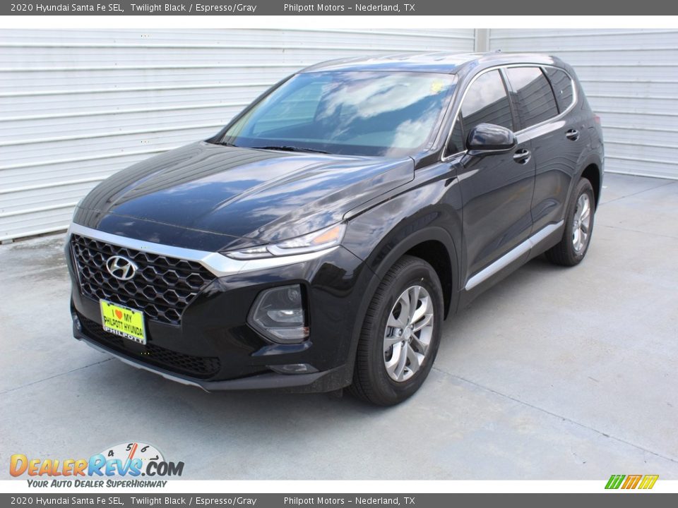 2020 Hyundai Santa Fe SEL Twilight Black / Espresso/Gray Photo #4