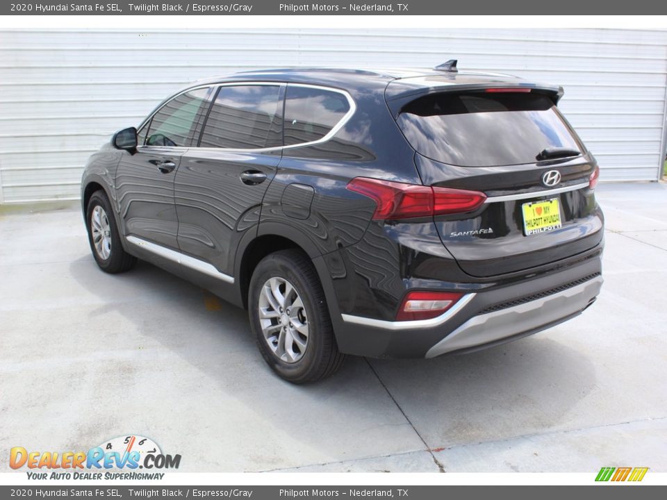 2020 Hyundai Santa Fe SEL Twilight Black / Espresso/Gray Photo #6
