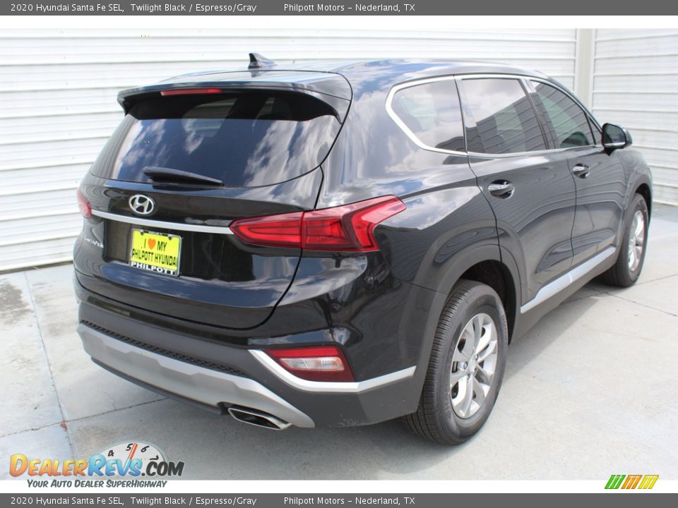 2020 Hyundai Santa Fe SEL Twilight Black / Espresso/Gray Photo #8