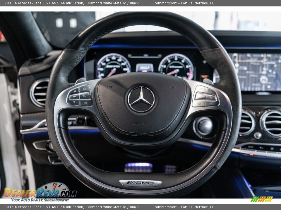 2015 Mercedes-Benz S 63 AMG 4Matic Sedan Diamond White Metallic / Black Photo #30