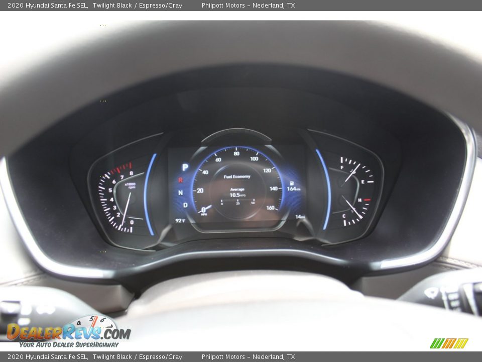 2020 Hyundai Santa Fe SEL Twilight Black / Espresso/Gray Photo #13