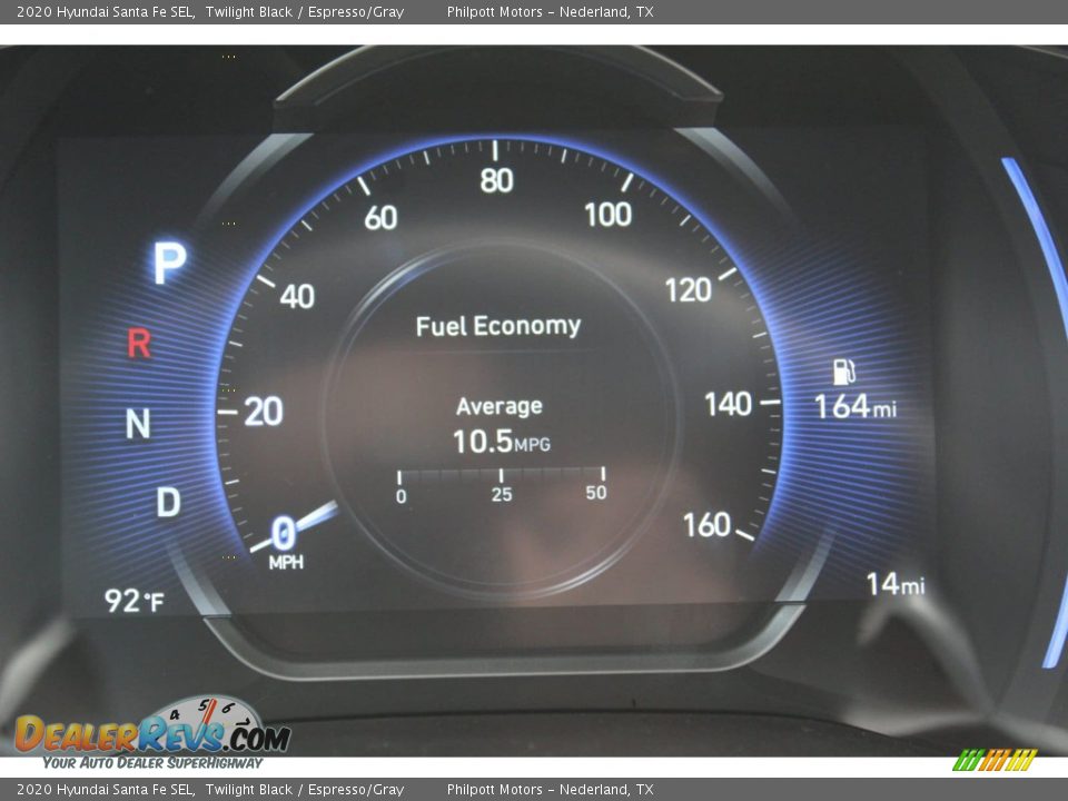 2020 Hyundai Santa Fe SEL Twilight Black / Espresso/Gray Photo #14