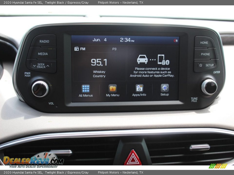 2020 Hyundai Santa Fe SEL Twilight Black / Espresso/Gray Photo #15