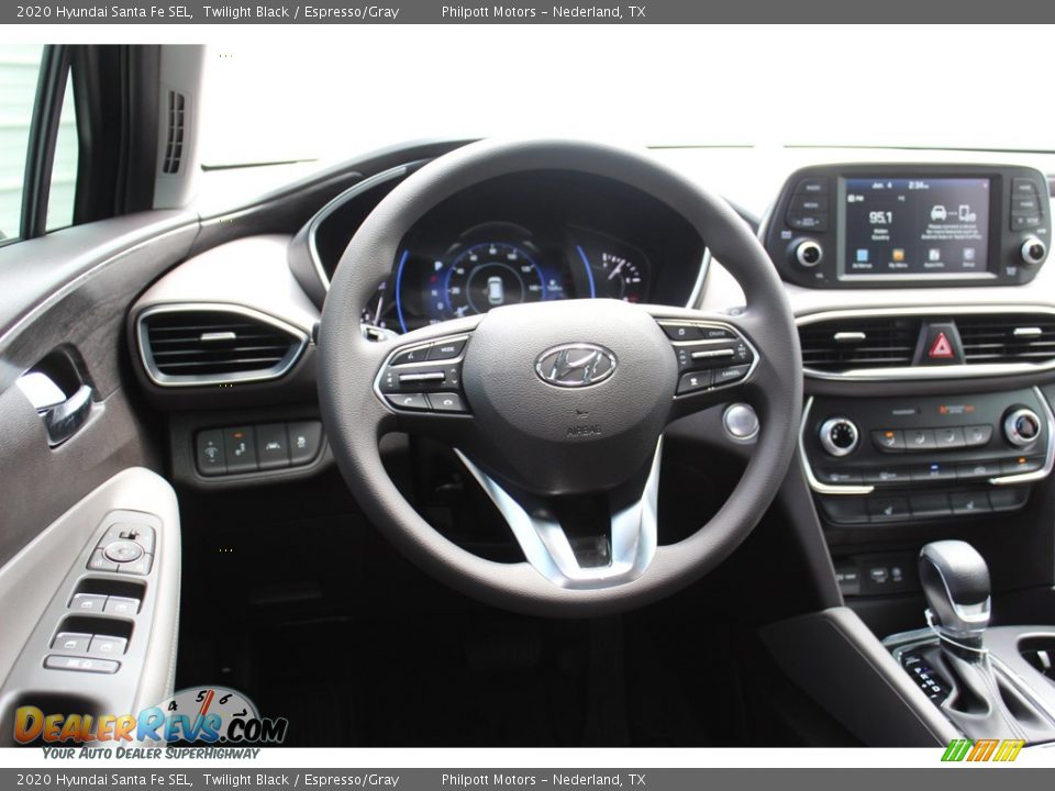 2020 Hyundai Santa Fe SEL Twilight Black / Espresso/Gray Photo #22