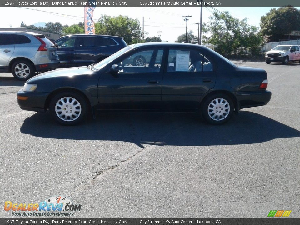 1997 Toyota Corolla DX Dark Emerald Pearl Green Metallic / Gray Photo #6