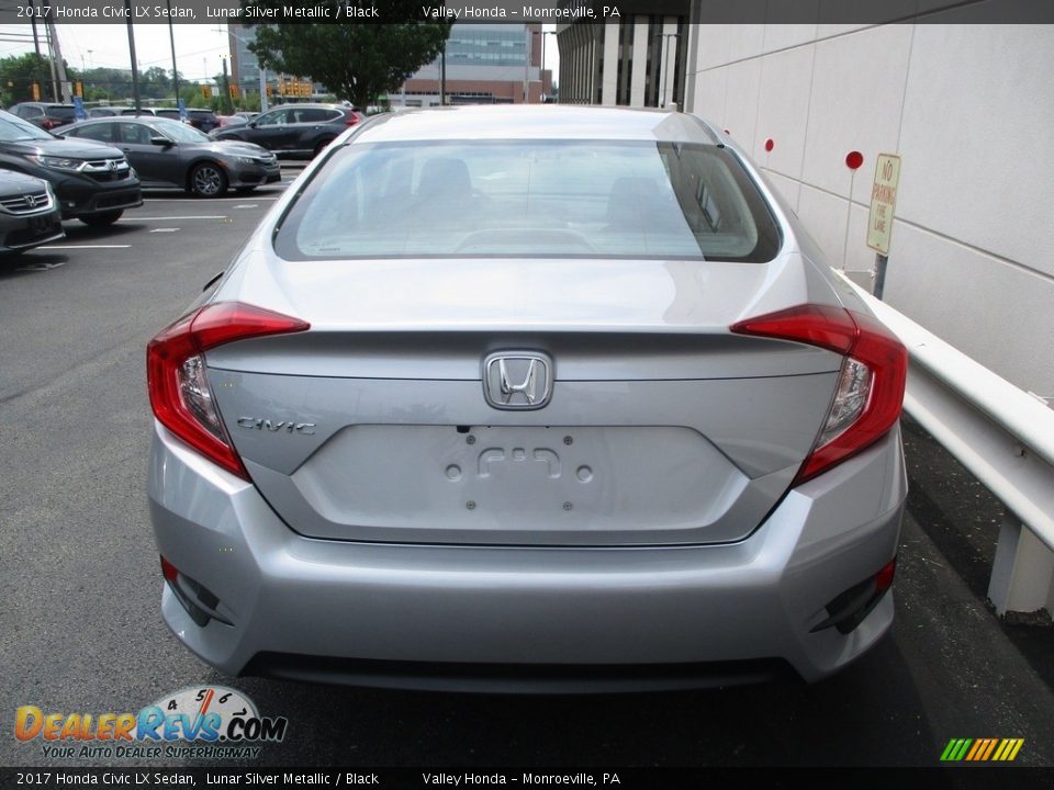 2017 Honda Civic LX Sedan Lunar Silver Metallic / Black Photo #4